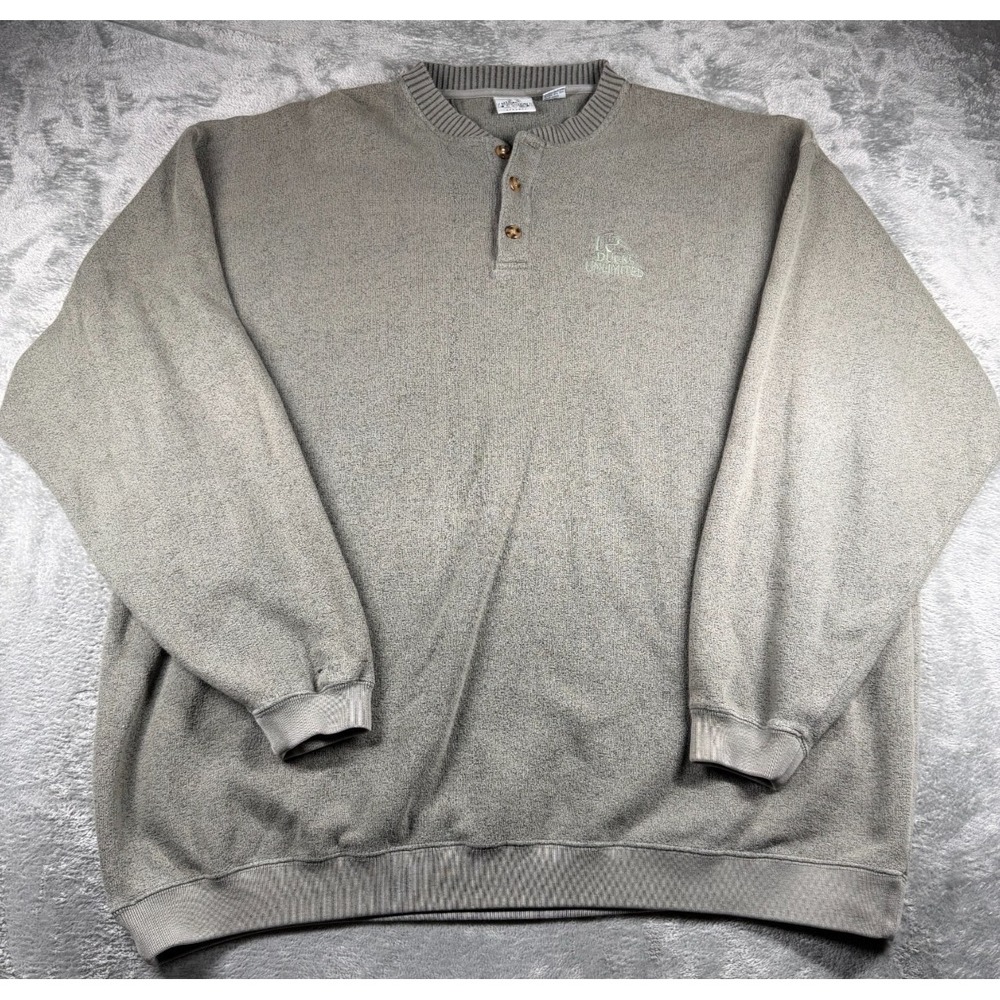 Vtg 90s Ducks Unlimited Sweatshirt XXL USA Made Marathon Henley Hunting